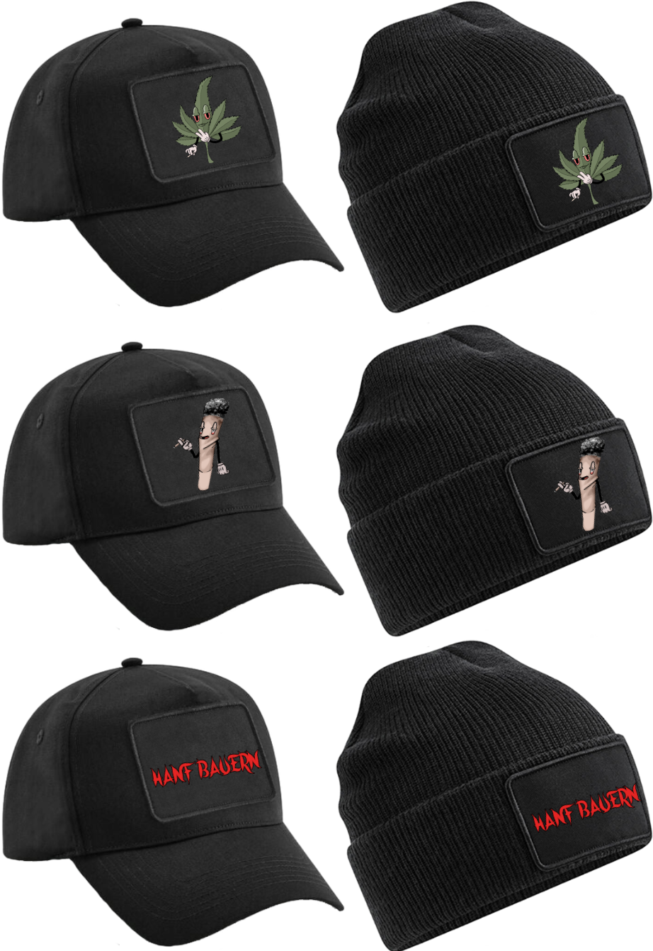 Die Hanf Bauern Cappy oder Mütze mit Klettpatch - 3 Varianten
