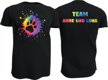 Lade das Bild in den Galerie-Viewer, Bunte Katzen- oder Hundepfote mit Wunschnamen / Rückendruck abwählbar