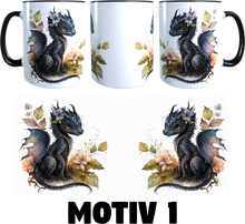 Lade das Bild in den Galerie-Viewer, Aquarell Drachen Tasse / 3 Varianten