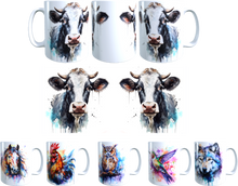 Lade das Bild in den Galerie-Viewer, Die Tiertasse in Aquarell Optik / 6 verschiedene Tiere