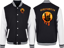 Lade das Bild in den Galerie-Viewer, College Jacke / Steiner734 / schwarz/weiß