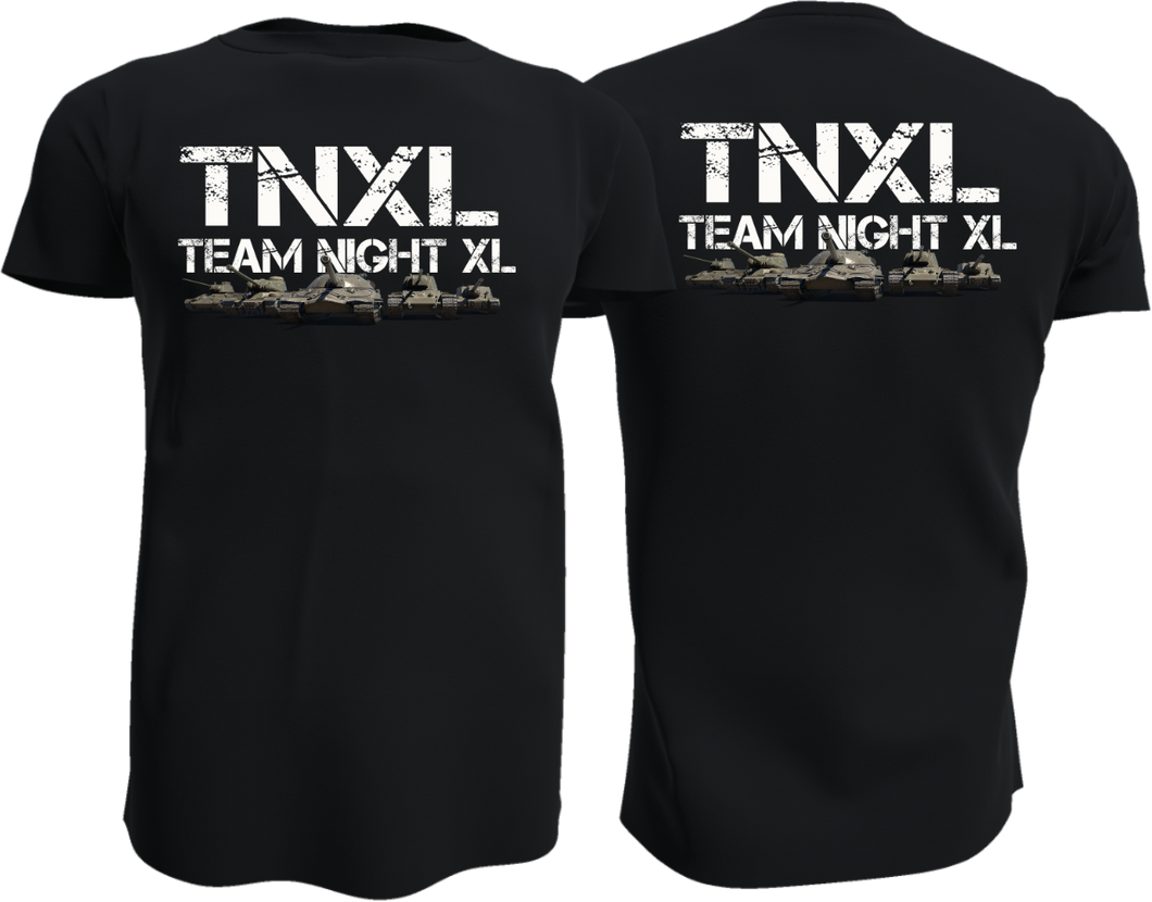 Das TNXL Shirt / Aufdruck vorn oder hinten / Logo Schrift oben