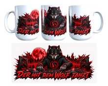 Lade das Bild in den Galerie-Viewer, derWolfpack Tasse XL / der oder die mit dem Wolf tanzt / 2 Varianten