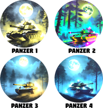 Lade das Bild in den Galerie-Viewer, Die Panzer Untersetzer in rund / Als Set oder einzeln