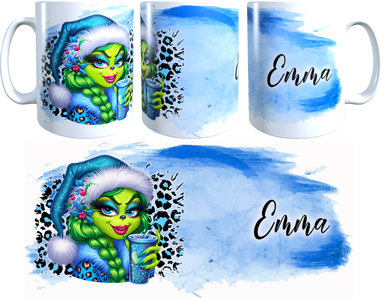 Grinch Lady Tasse mit Wunschnamen – Deichpunk Design
