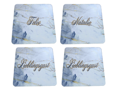 Lade das Bild in den Galerie-Viewer, Untersetzer 4er Set inkl. Wunschnamen