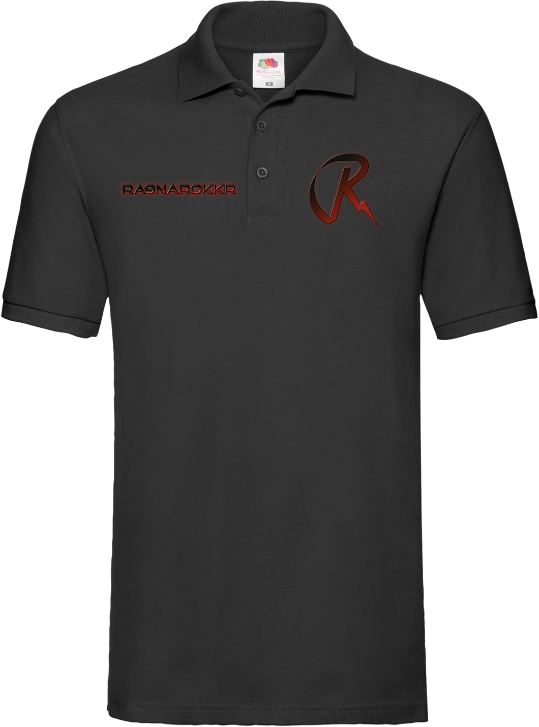 Ra9narokkr Polo Shirt schwarz mit Wunschname