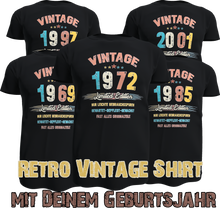 Lade das Bild in den Galerie-Viewer, Retro Vintage Shirt mit Deinem Geburtsjahr