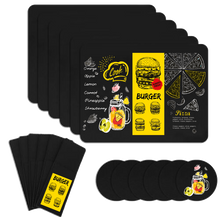 Lade das Bild in den Galerie-Viewer, Tischset mit hübscher Menükarte / Burger Menu