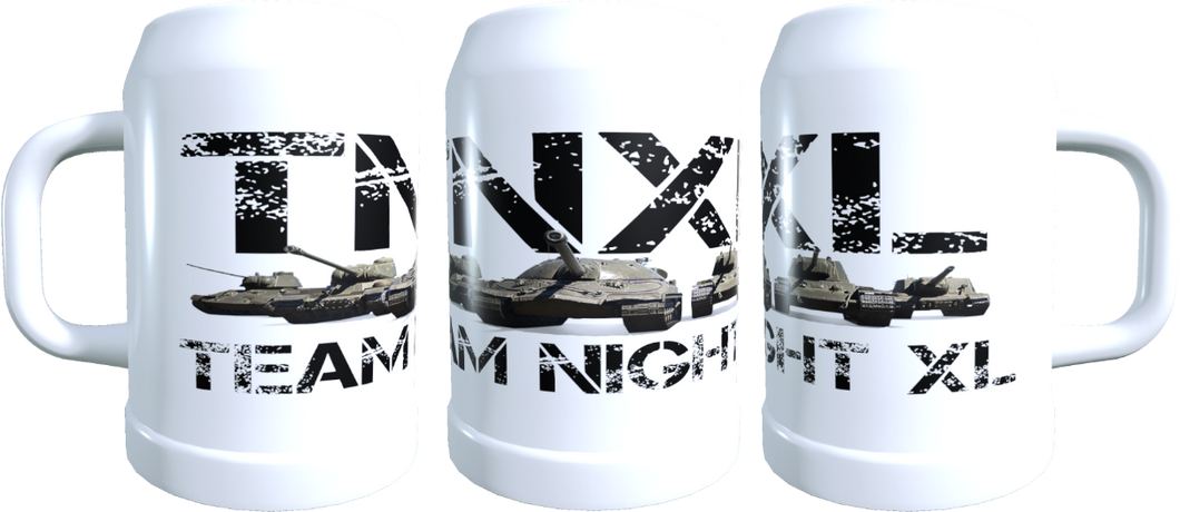 Der TNXL Bierkrug / Logo Schriftzug unten
