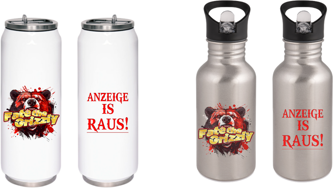 Die FateTheGrizzly Thermodose oder Trinkflasche / Anzeige is raus!