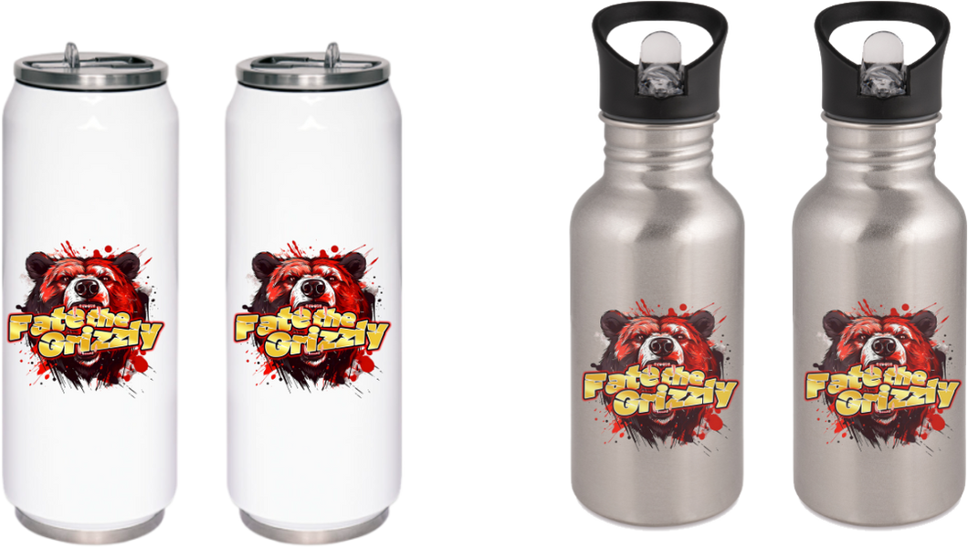 Die FateTheGrizzly Thermodose oder Trinkflasche / Grizzly