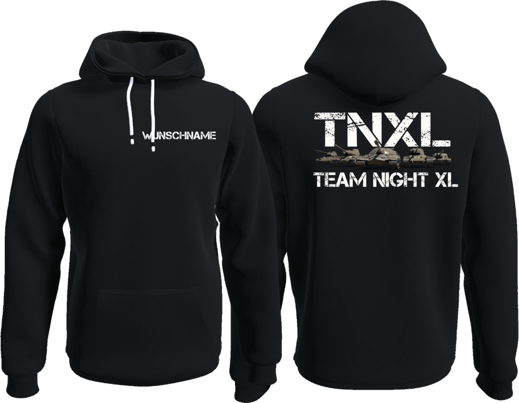 Der TNXL Hoodie / mit Deinem Wunschnamen / Logo Schrift unten