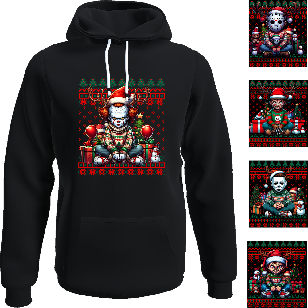 Horror Xmas Hoodie / verschiedene Figuren