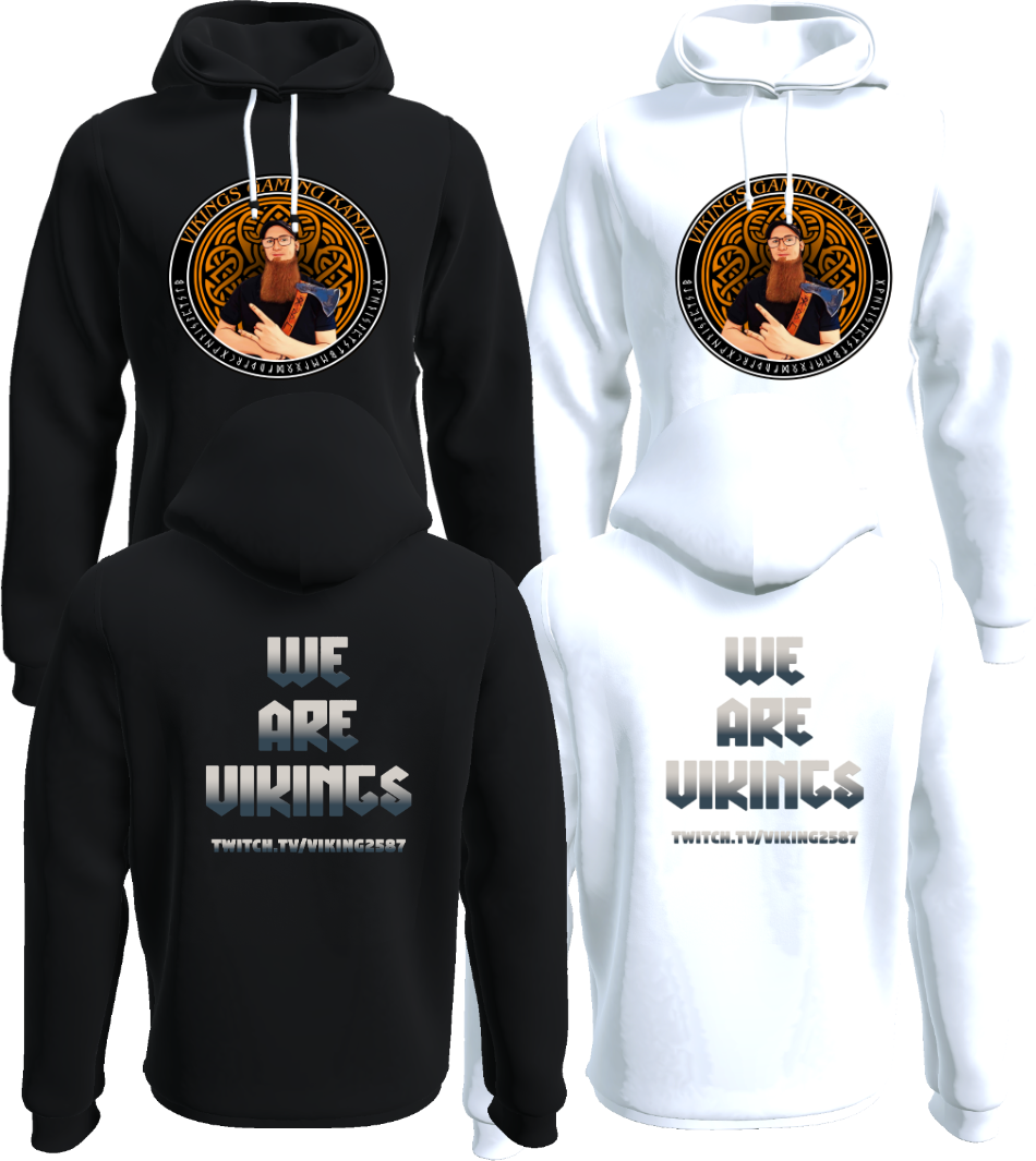 Der Viking2587 Hoodie / Spruch abwählbar / schwarz oder weiß