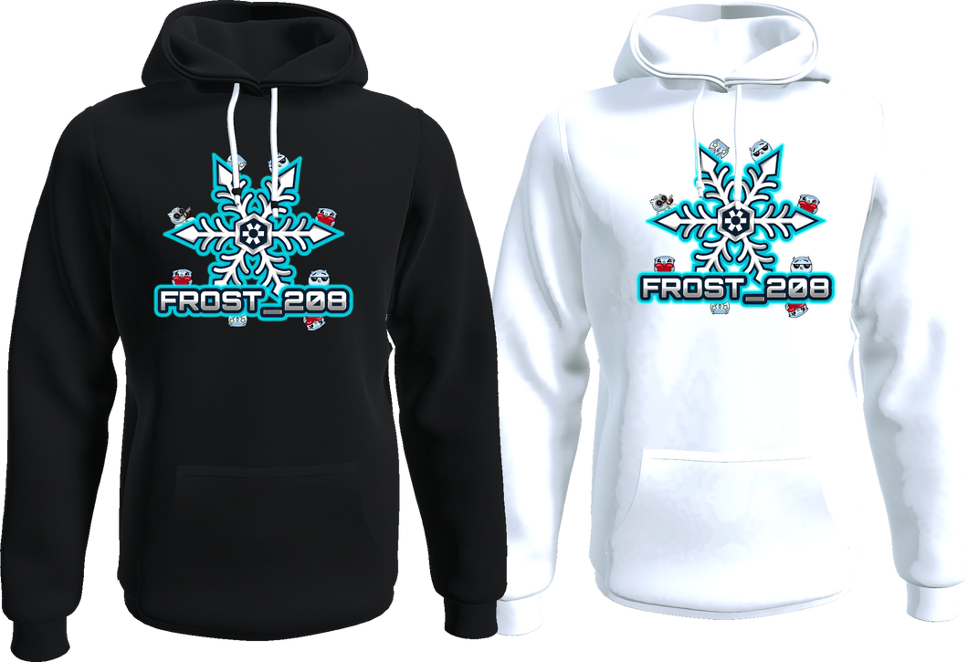 Der Frost_208 Hoodie Logo vorn groß / schwarz oder weiß