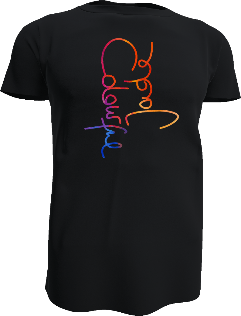 Das ColourfulJade Shirt / bunte Unterschrift