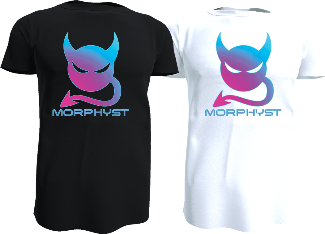 Das Morphyst Shirt mit buntem Aufdruck / schwarz oder weiß