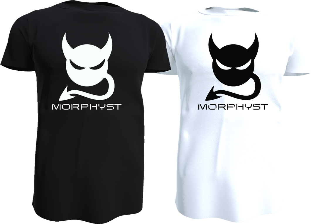 Das Morphyst Shirt mit einfarbigem Aufdruck / schwarz oder weiß