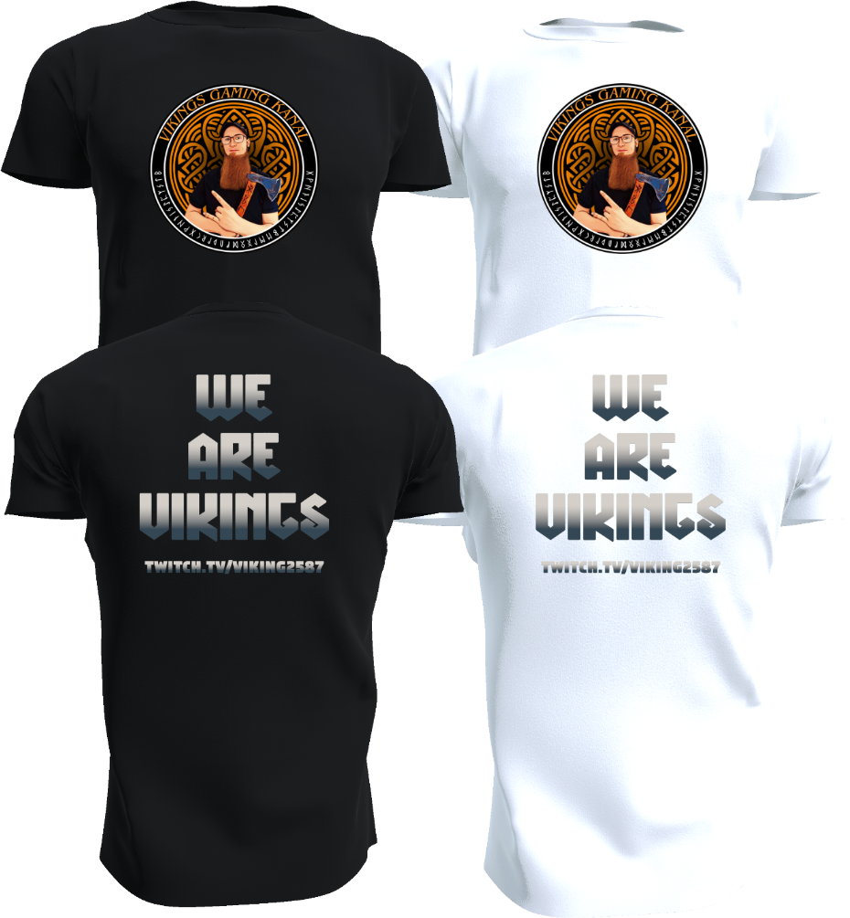 Das Viking2587 Shirt / Schriftzug abwählbar / schwarz oder weiß