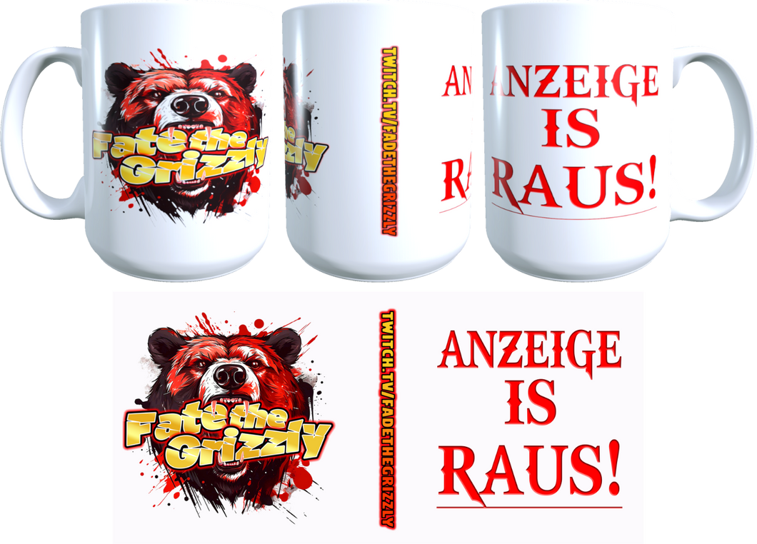 Die FateTheGrizzly Tasse / Anzeige is raus! / XL