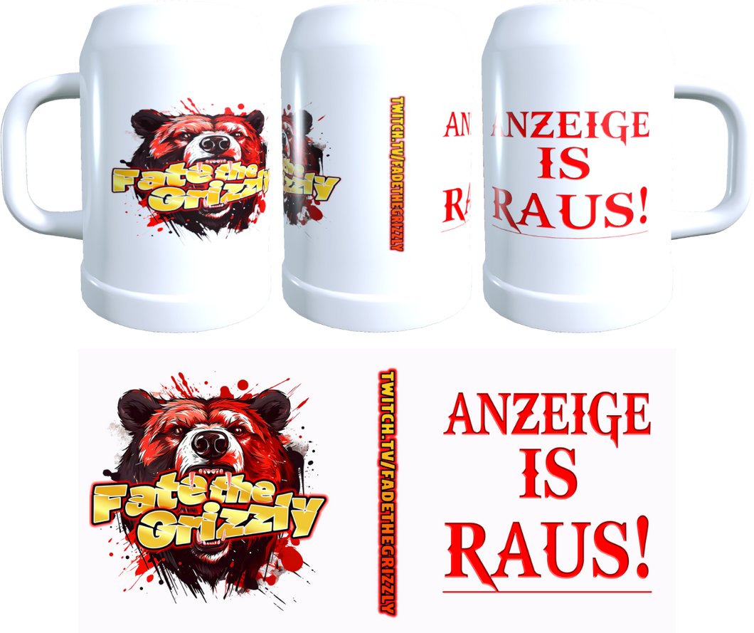 Der FateTheGrizzly Bierkrug / Anzeige is raus!