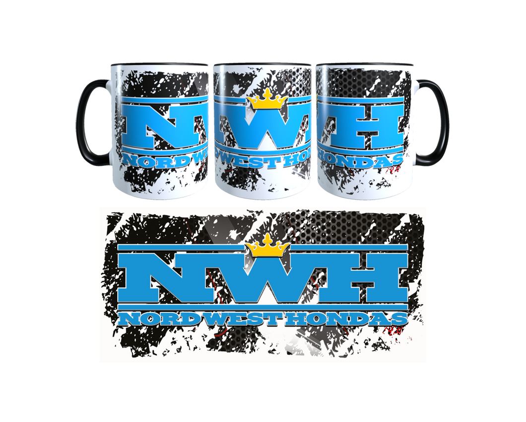 Nord-West-Hondas Tasse / blaues Logo