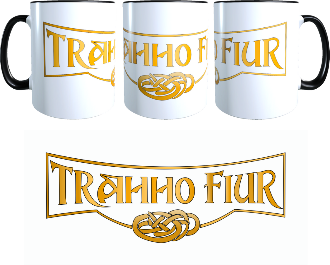 Die Trahho Fiur Tasse Schriftzug