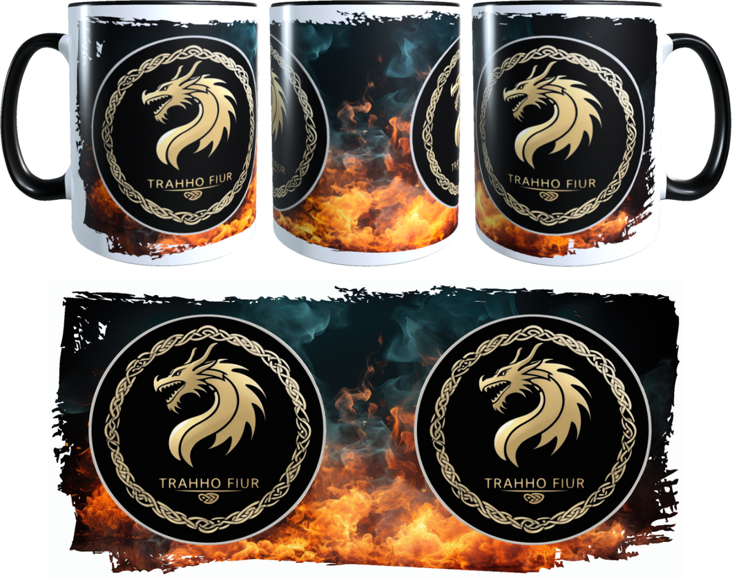 Die Trahho Fiur Tasse Logo / mit Hintergrund