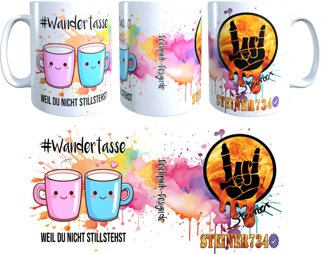 #Wandertasse Streamer Edition mit Deinem Logo