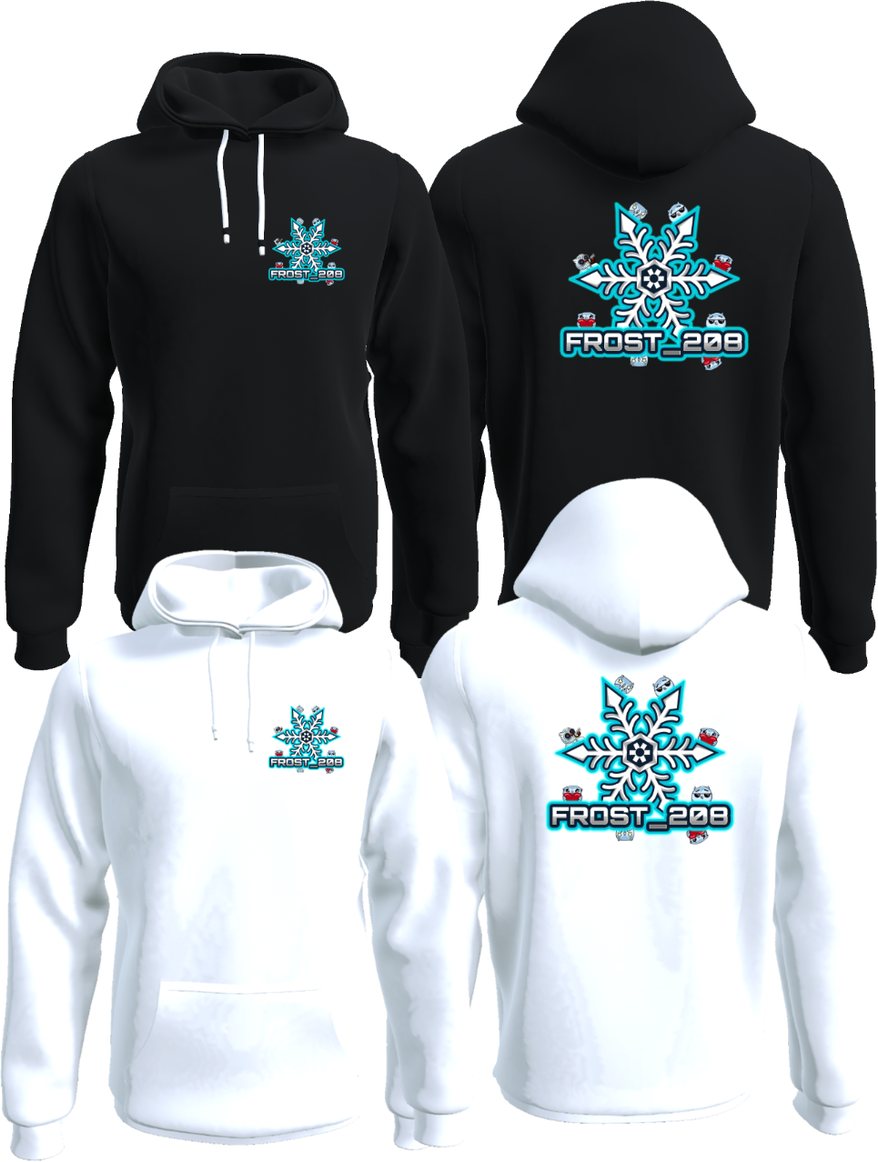 Der Frost_208 Hoodie Logo / schwarz oder weiß