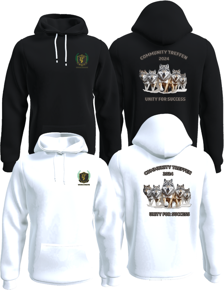 Der USF-A Community Treffen Hoodie mit Wunschnamen