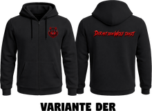 Lade das Bild in den Galerie-Viewer, derWolfpack Zoodie / Logo klein + Schritzug Rücken / 4 Varianten
