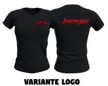 Lade das Bild in den Galerie-Viewer, derWolfpack Shirt female / Logo klein + Schriftzug Rücken / 3 Varianten
