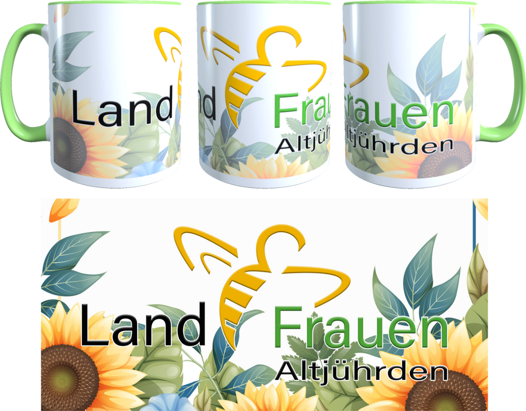 LandFrauen Altjührden Tasse / blumiges Design