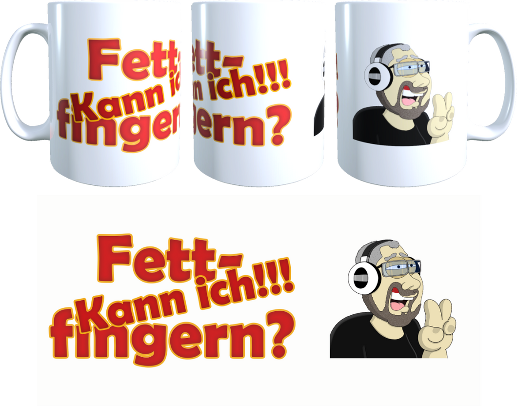 Die Painterchen Tasse / fettfingern weiß