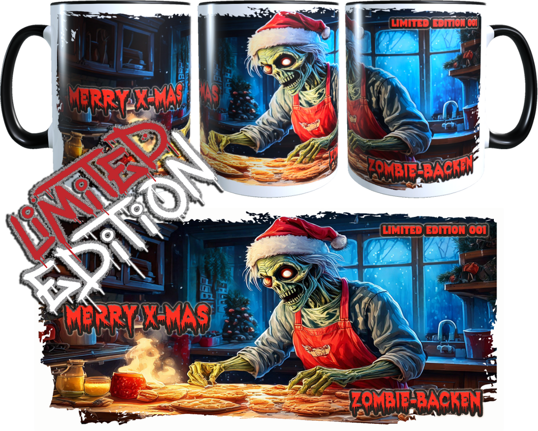 Die Zombie-Backen Weihnachtstasse / Limitierte Auflage 001-010