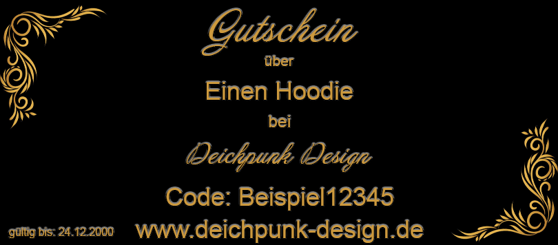 Gutschein für einen Hoodie