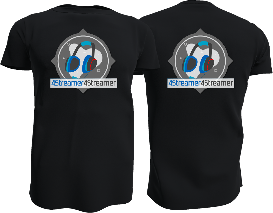 4Streamer4Streamer Shirt mit Logo vorne oder hinten / 2 Varianten